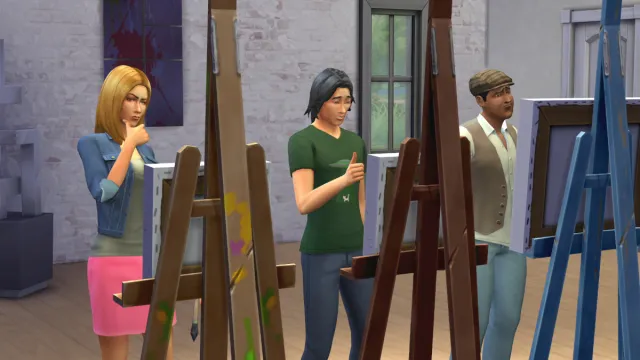 Sims painting in The Sims 4.
